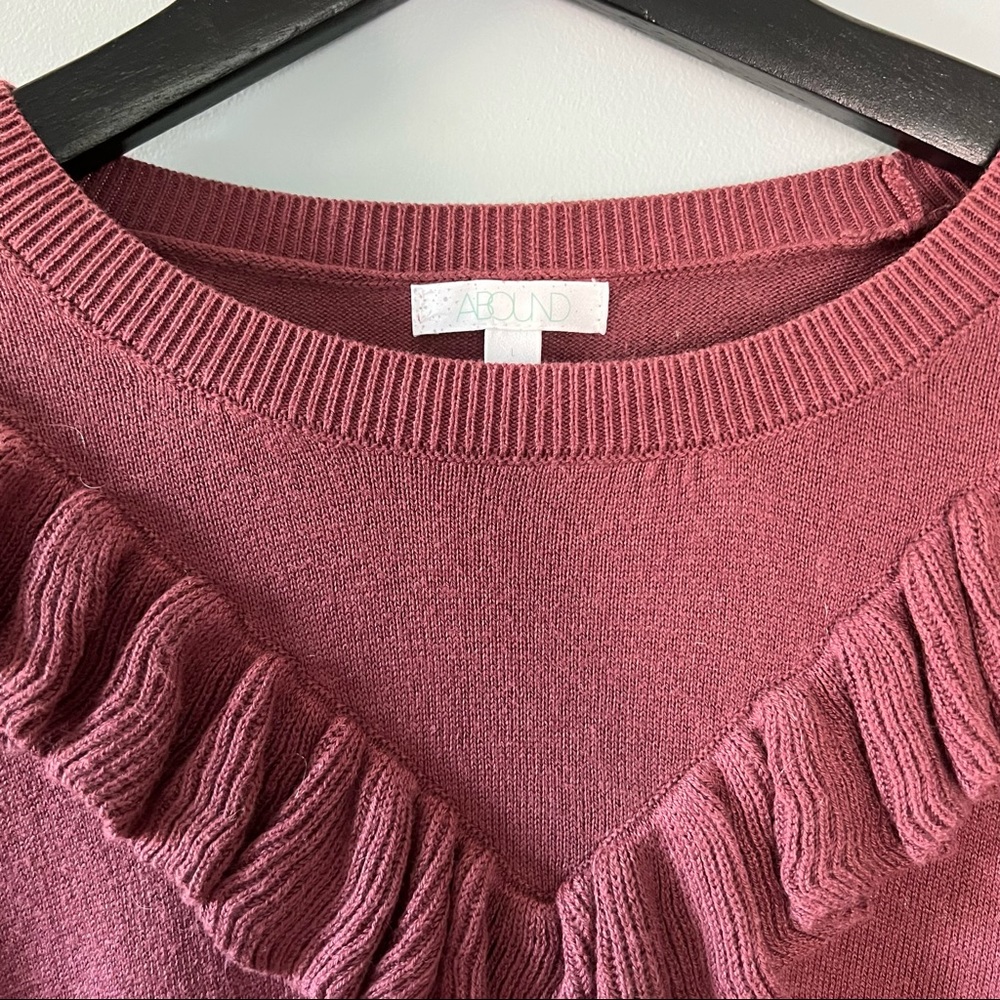 Abound Mauve Ruffled Sweater - Picture 2 of 3